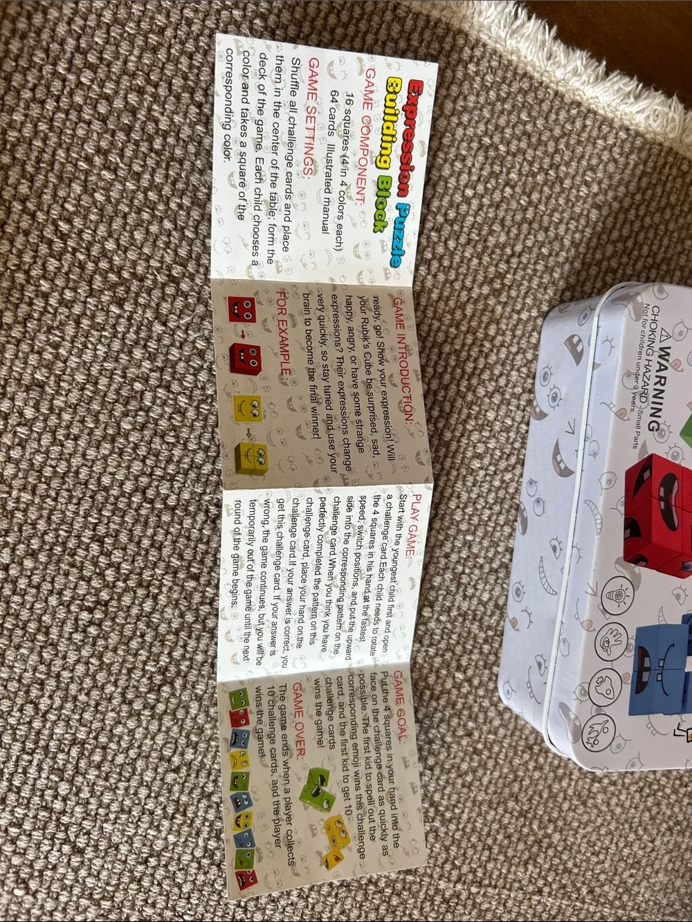 Expression Puzzle Building Block Game (Ages 3+)